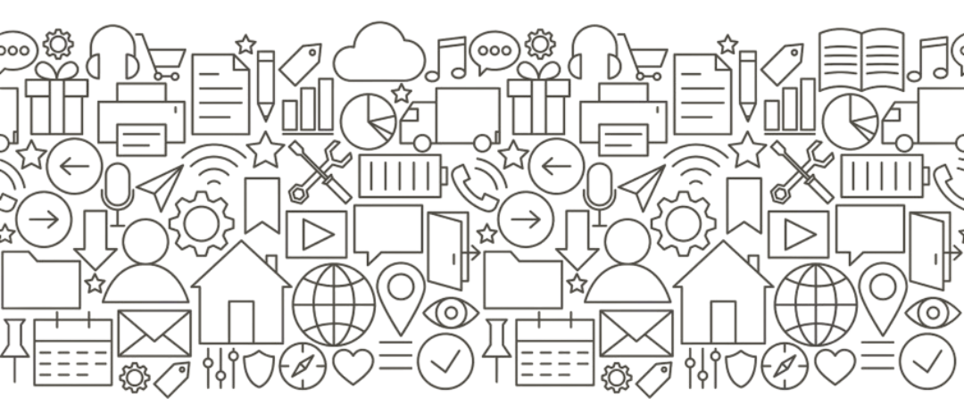 A collage of hand-drawn learning icons